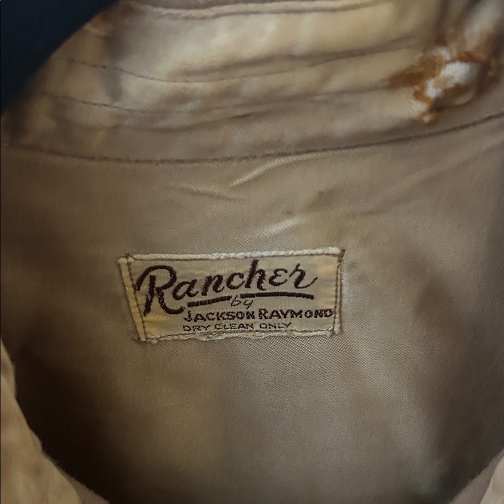 Rare Vintage Rancher Tan Button-Up Shirt - Picture 2 of 4